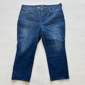 NYDJ Lift Tuck Straight Leg Jeans Womens‎ 22W Blue Denim Slimming Stretch